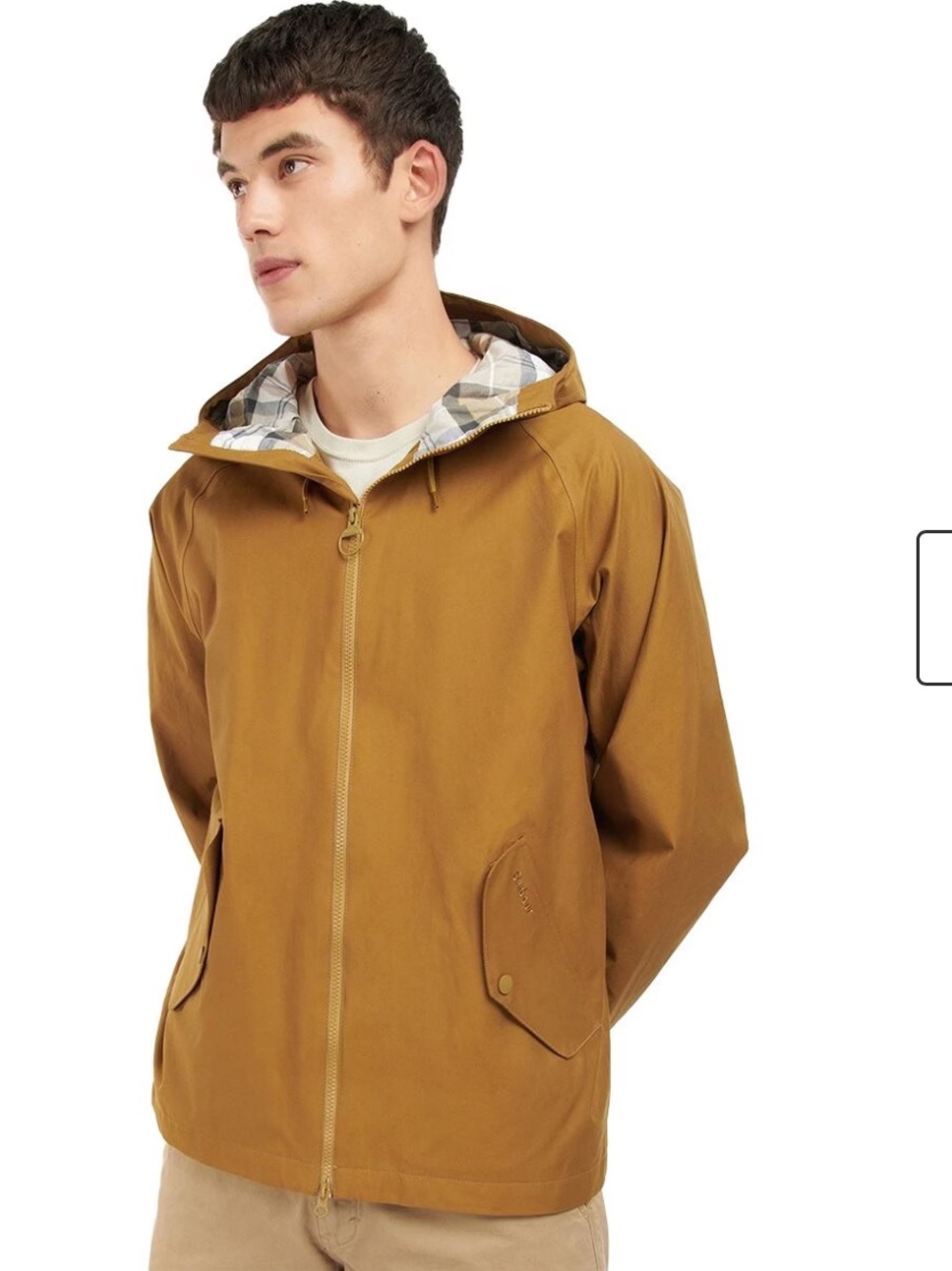 Barbour Holby Hooded Softshell Rain Jacket Menโs XL Mustard Russet Lightweight